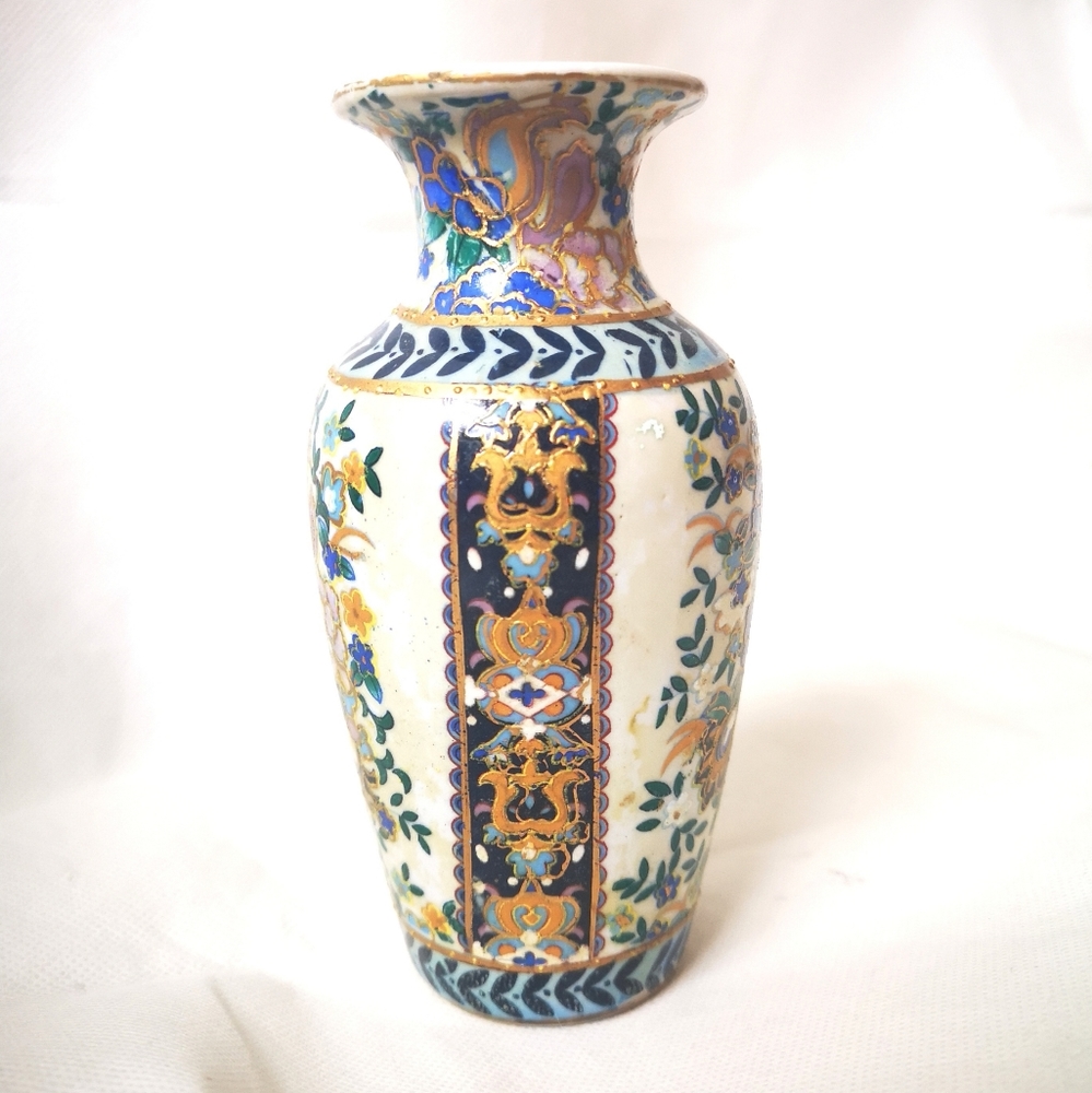 vintage china vase with floral design home decor